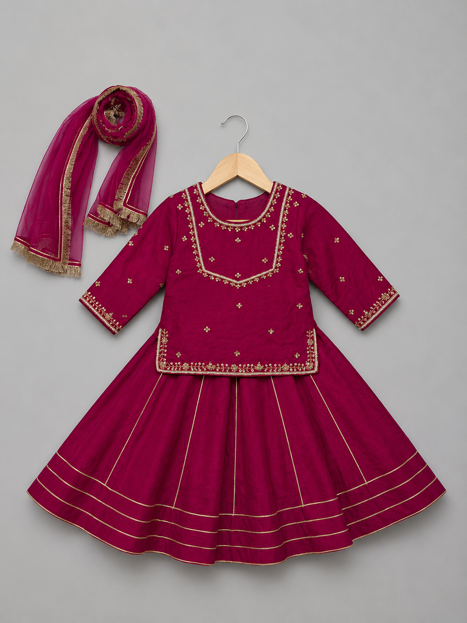 RICH MAGENTA LEHENGA SET