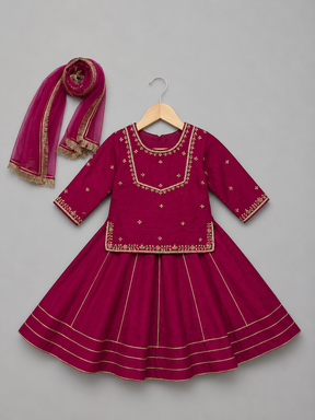 RICH MAGENTA LEHENGA SET