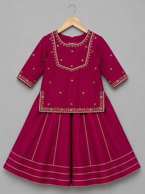 RICH MAGENTA LEHENGA SET