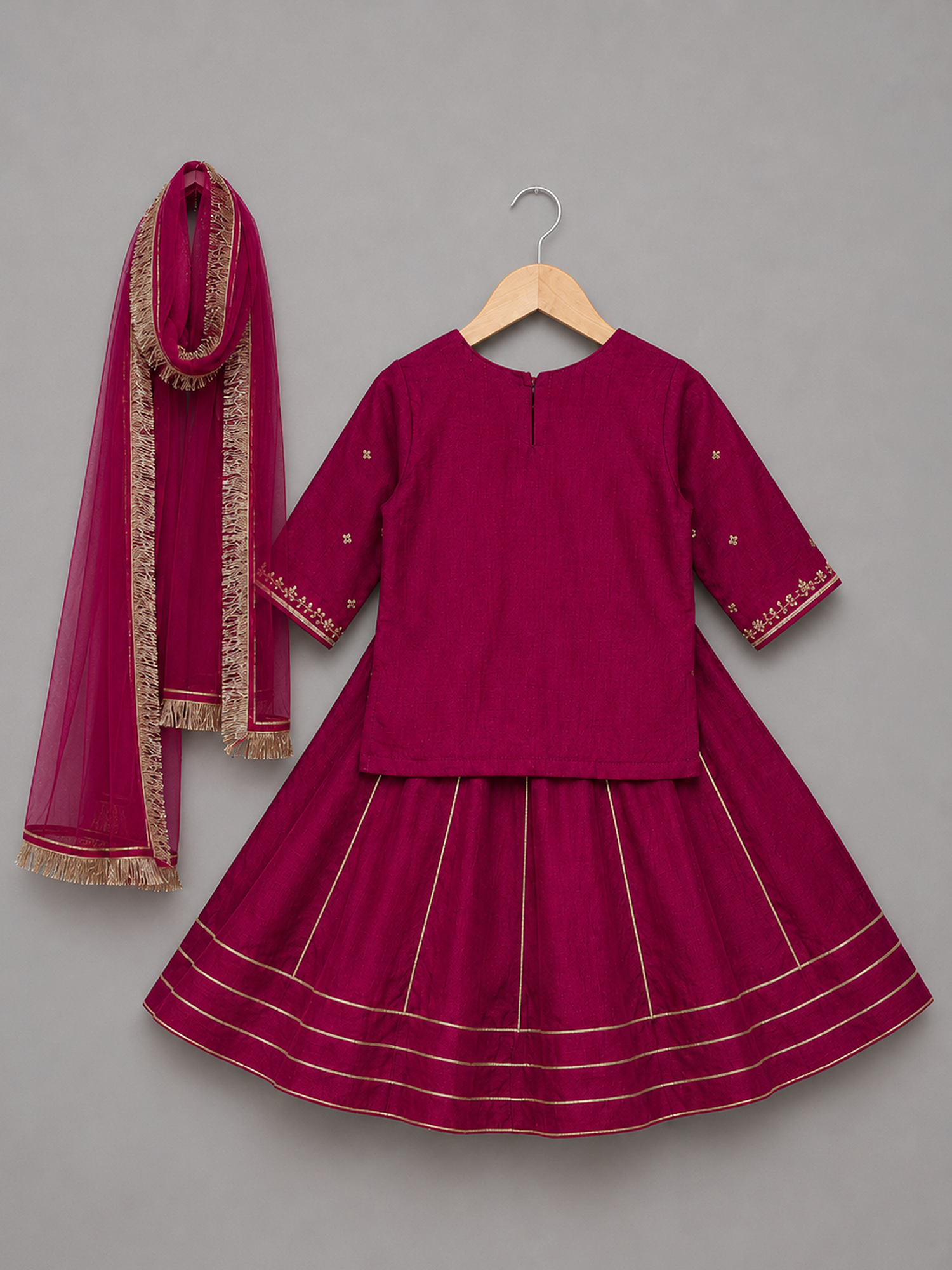 RICH MAGENTA LEHENGA SET