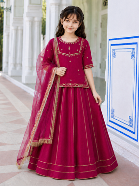RICH MAGENTA LEHENGA SET