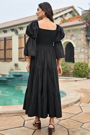 Galina Black Tired Dress