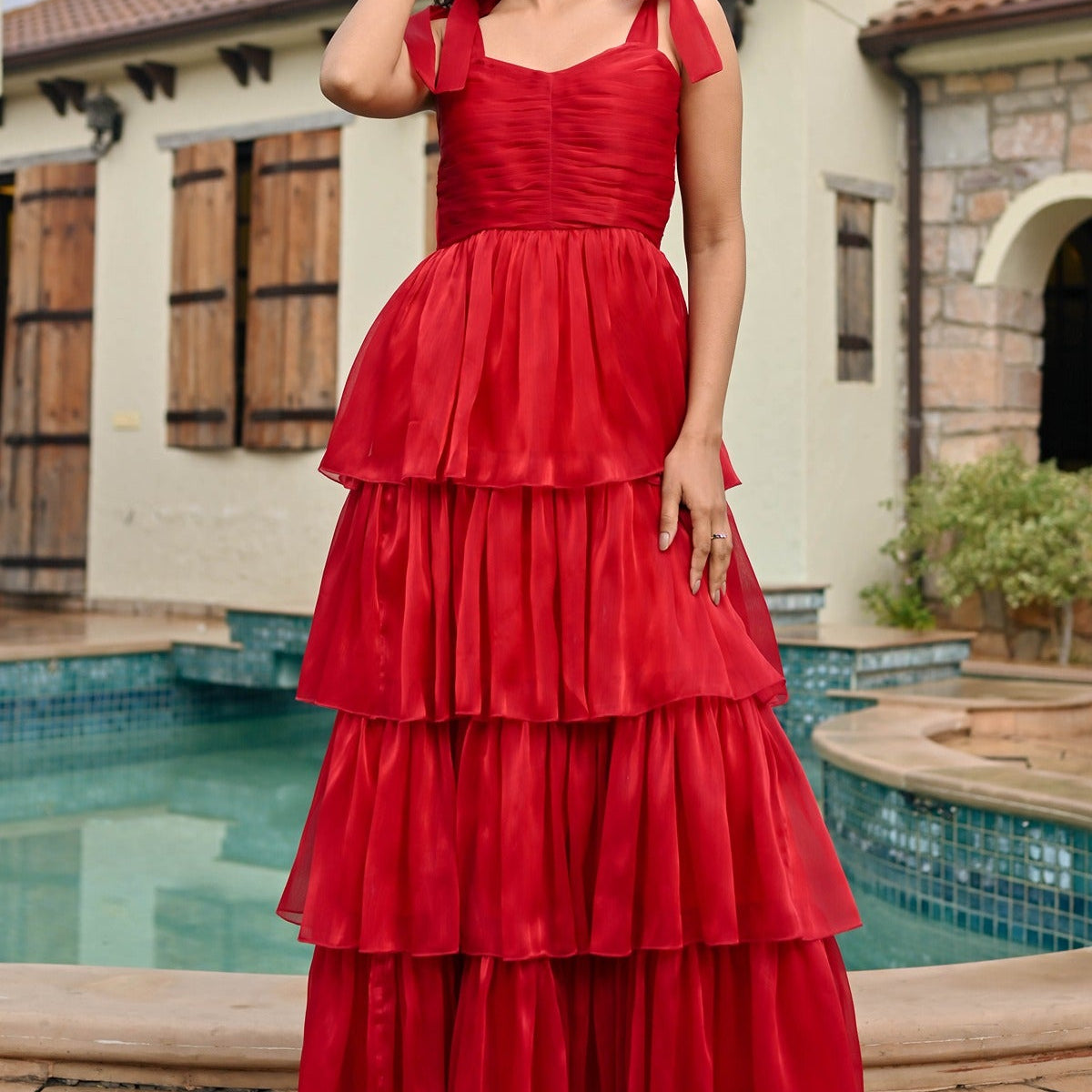 strapless open back dress Lyla Prom dress – Lara Peters main image 1