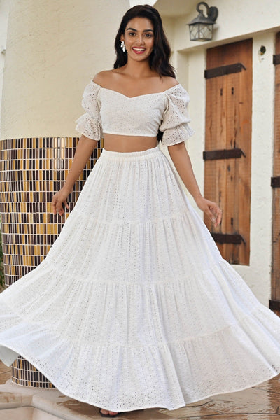 Zuzu White Schiffli Set