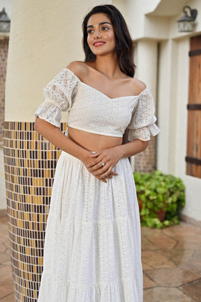 Zuzu White Schiffli Set