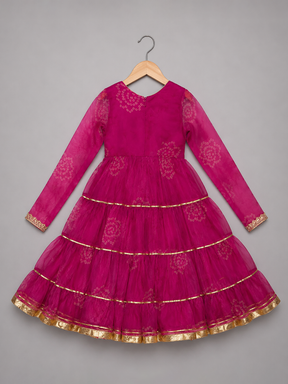 Pink Bhandhej Anarkali