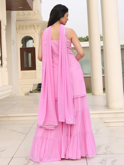 Poo's Iconic Pink Sharara Set