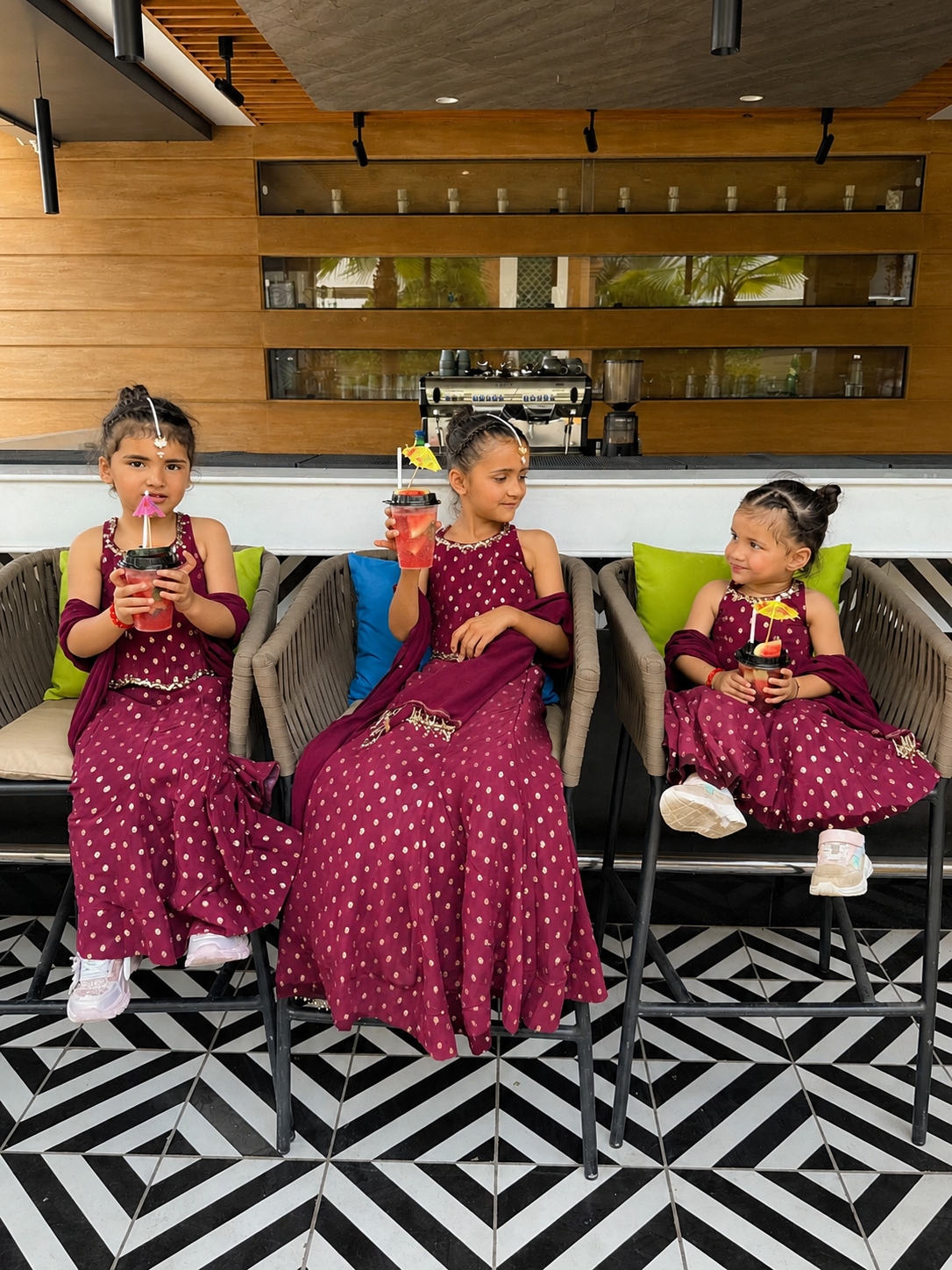 Wine Lehenga Set