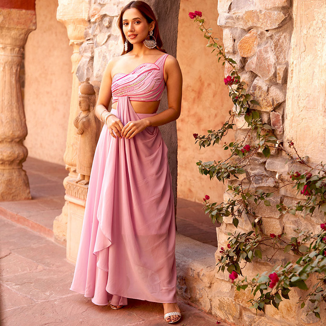 Saree Indian Sari With Blouse Dress Ethnic Vintage Wedding Party Wear  Apparel | eBay